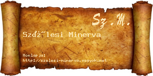 Szélesi Minerva névjegykártya